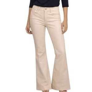 CLE Flare Boot Cut French Cream Nude Genuine Leather Jeans Pants 34 / 2